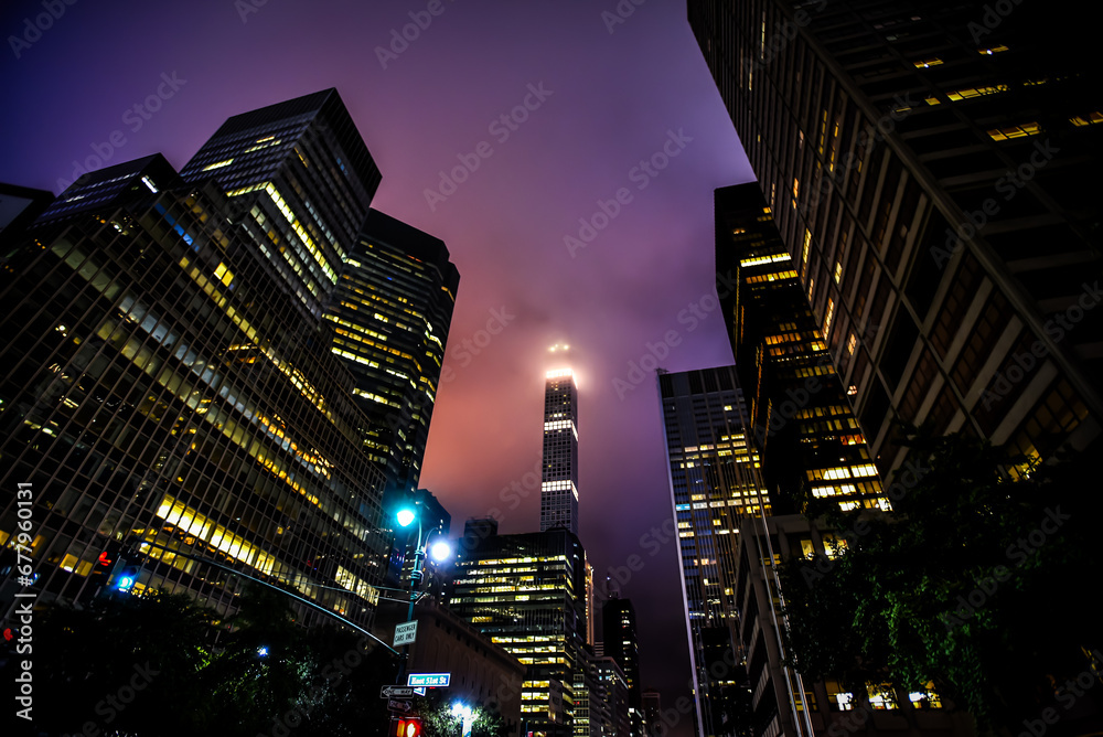 Cloudy Night in Midtown Manhattan - New York City Cloudy Night in Midtown Manhattan - New York City