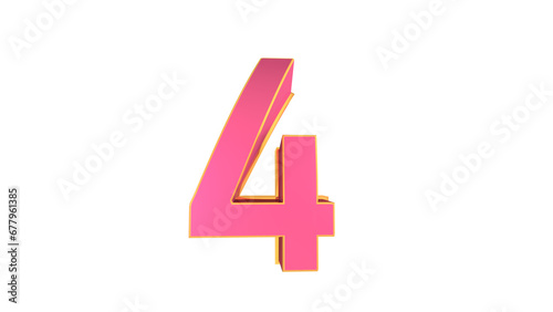 3d number 4 Free Download 3d number 4 - GFXLoad