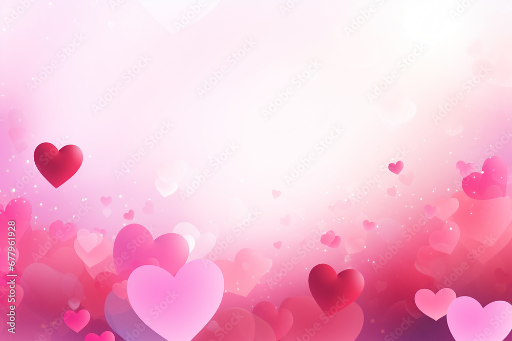 valentine background with hearts and copy space
