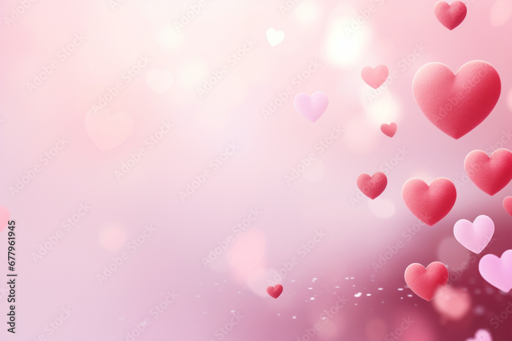 valentine background with hearts and copy space
