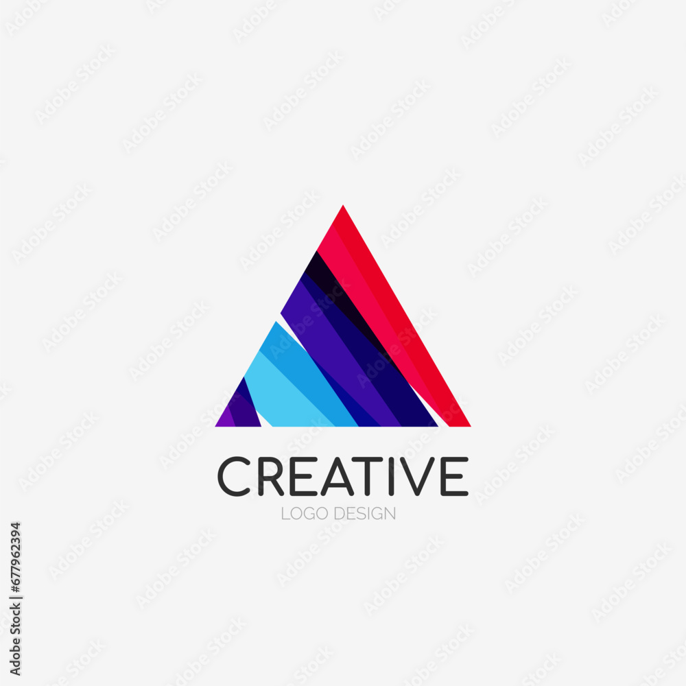Triangle abstract logo, business emblem icon Triangle abstract logo, business emblem icon