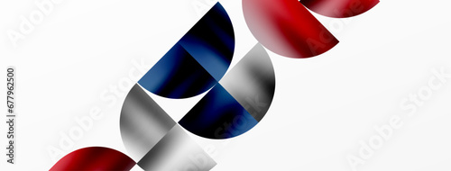 Minimalist geometric background featuring metallic round triangles, delivering sleek and modern visual aesthetic with emphasis on clean, metallic forms for wallpaper, banner, background, landing page