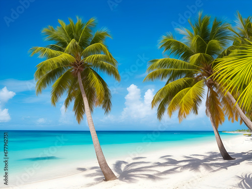 palm tree on the beach © Rewat