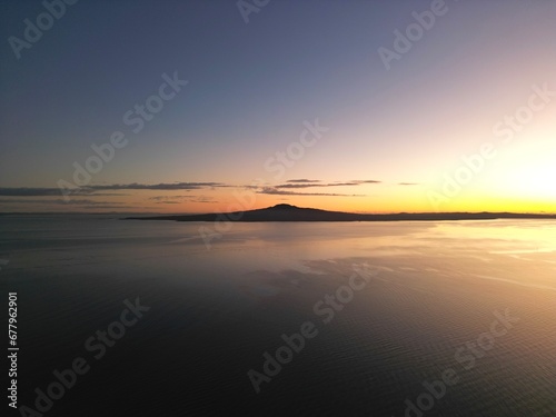 Rangitoto Island in the Auckland harbour at sunrise. © Stefan