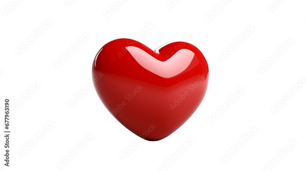 red heart isolated on white. PNG Transparent