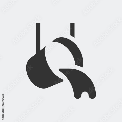 Foundry or metal industry. Simple vector icon photo