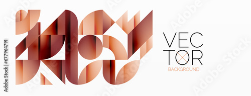 Abstract masterpiece formed by delicate interplay of circles, squares, and triangles. Geometric elements converge in harmonious chaos, evoking sense of modern creativity. Symphony of shapes