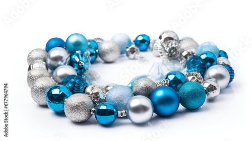 blue and silver beads, Party Front Door Hanging Decoration Silver Blue