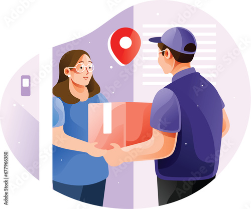 Couriers deliver ordered goods to consumers
