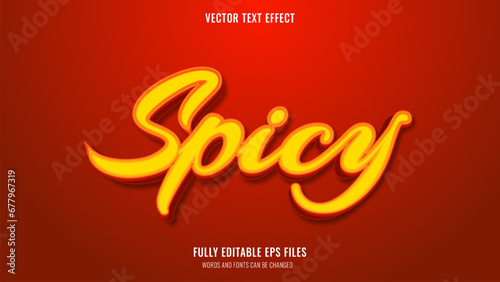 Editable text effect spicy