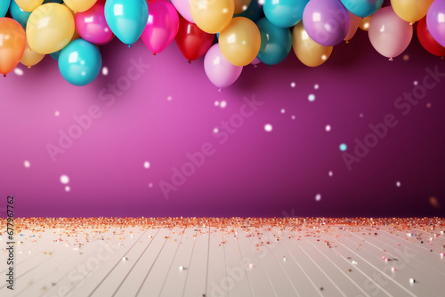 balloons and confetti