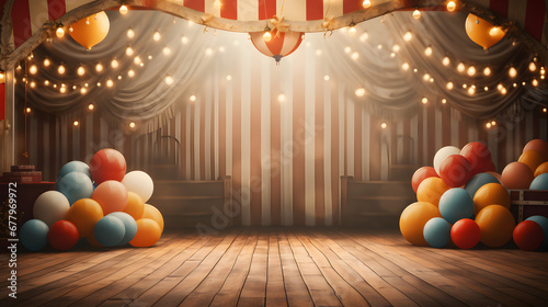 Circus frame background , circus tent background with copy space