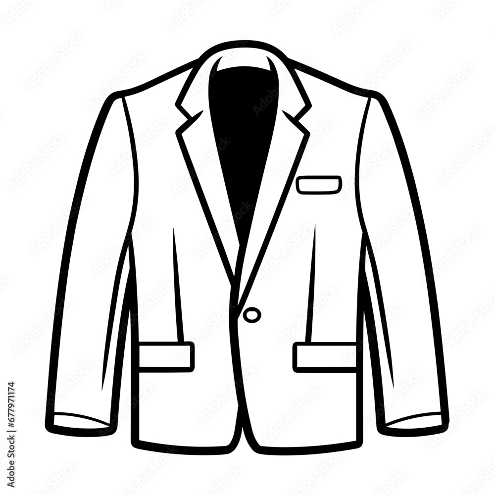 Simple Hand Drawn Illustration of Man's Suit. SVG Vector Simple Hand Drawn Illustration of Man's Suit. SVG Vector