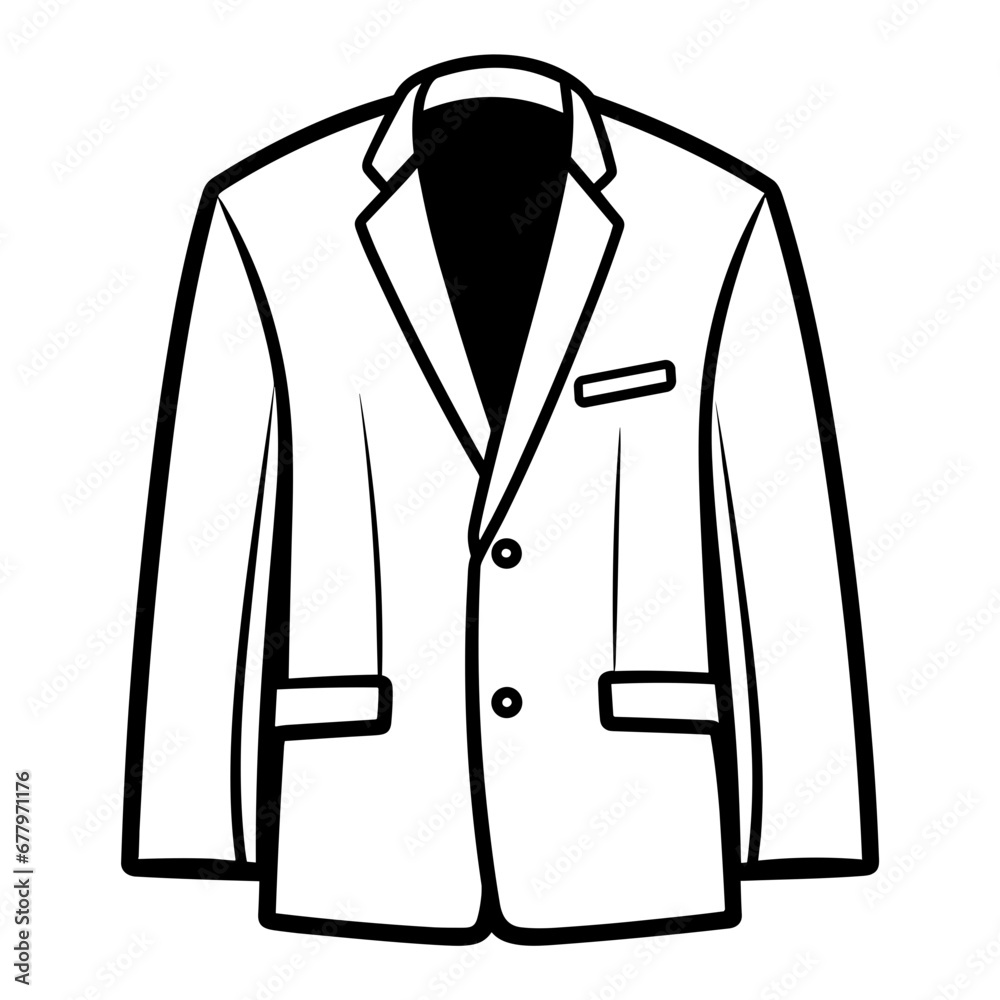 Simple Hand Drawn Illustration of Man's Suit. SVG Vector Simple Hand Drawn Illustration of Man's Suit. SVG Vector