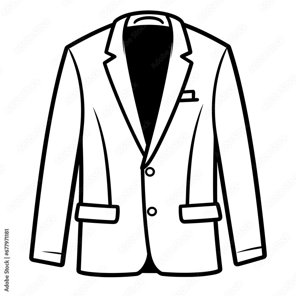 Simple Hand Drawn Illustration of Man's Suit. SVG Vector Simple Hand Drawn Illustration of Man's Suit. SVG Vector