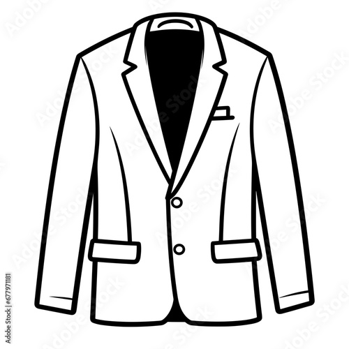 Simple Hand Drawn Illustration of Man's Suit. SVG Vector