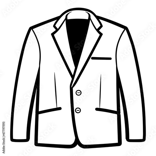 Simple Hand Drawn Illustration of Man's Suit. SVG Vector