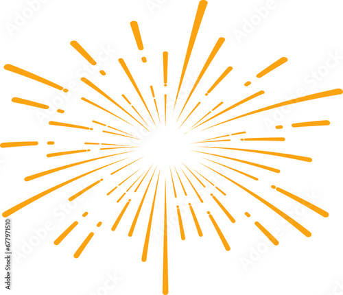 orange fireworks burst