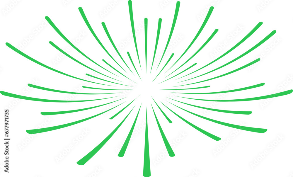 Obraz premium green fireworks burst vector