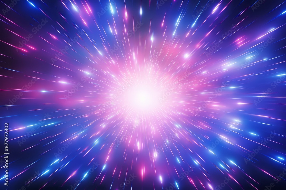 Fototapeta premium Shining Stars Background with Light Rays, Abstract light background with bokeh 