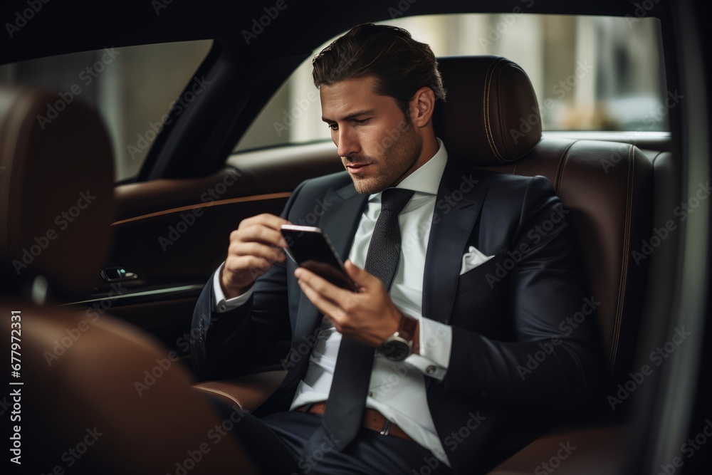 businessman in car businessman in car