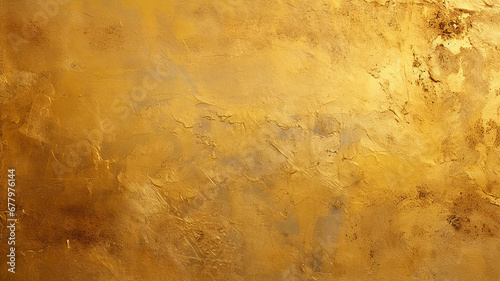vintage wall gold background plaster, concrete yellow color canvas with copy space © kichigin19