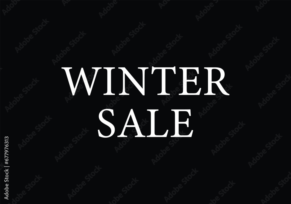Winter Sale stylish text illustration design Winter Sale stylish text illustration design