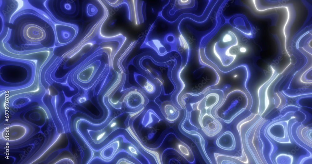Abstract blue waves of iridescent energy liquid and magical bright glowing lines, background Abstract blue waves of iridescent energy liquid and magical bright glowing lines, background