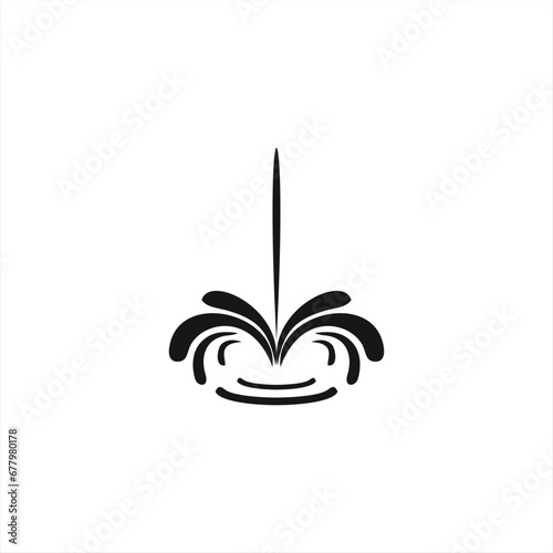 Set of realistic fountains with water jets vector illustration