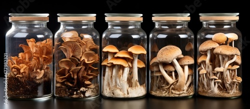 medical laboratory experts discovered the magic of organic medicine derived from dried mushrooms an ingredient known for its relaxing properties and therapeutic potential making it a popular photo