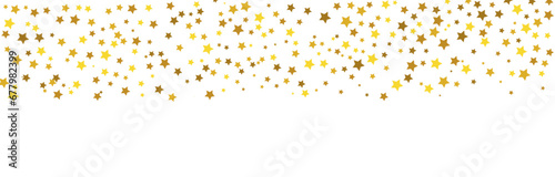 Gold star glitter dust sparkle on transparent background. Magic shining sparkles confetti scatter.