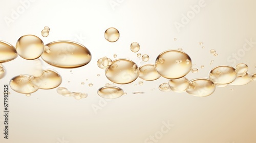 Water drops in the style of light gold and pure white.