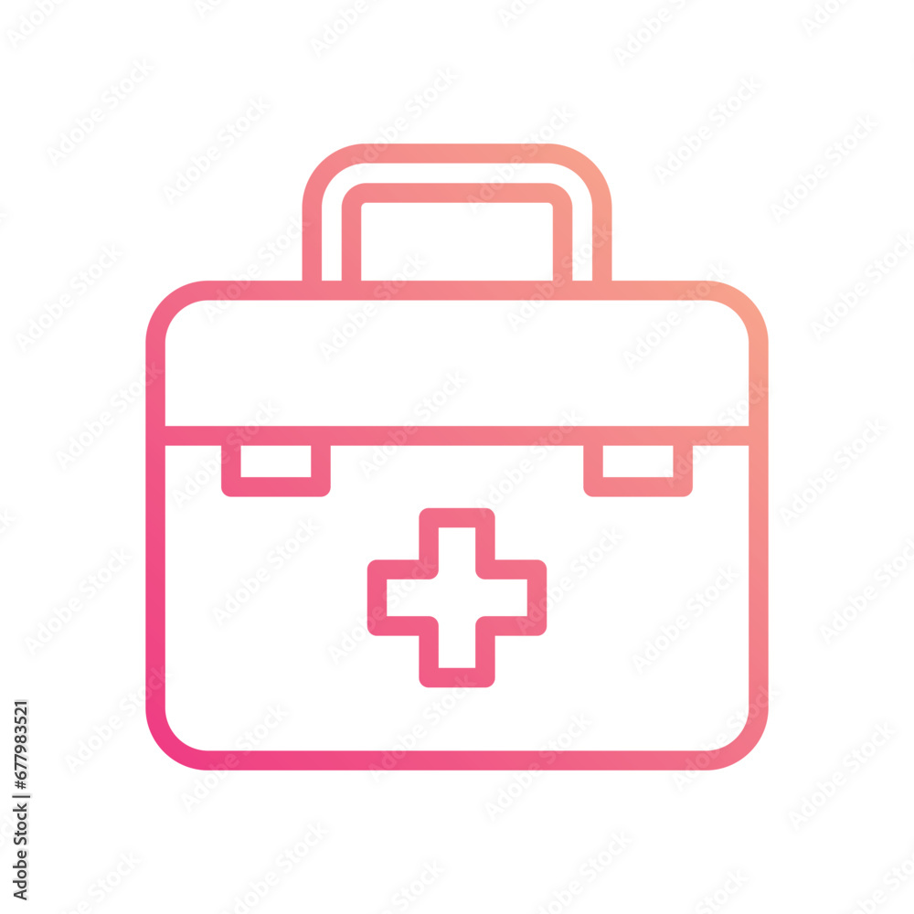 Obraz premium First Aid Kit icon isolate white background vector stock illustration.