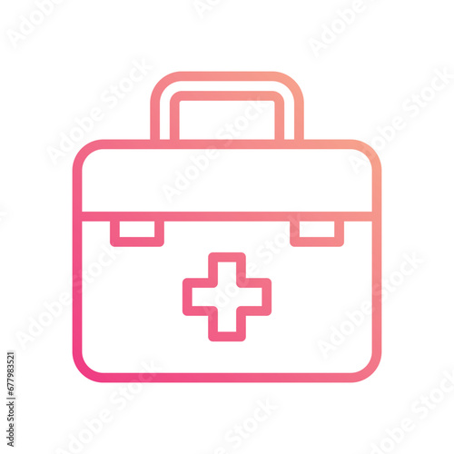 First Aid Kit icon isolate white background vector stock illustration.