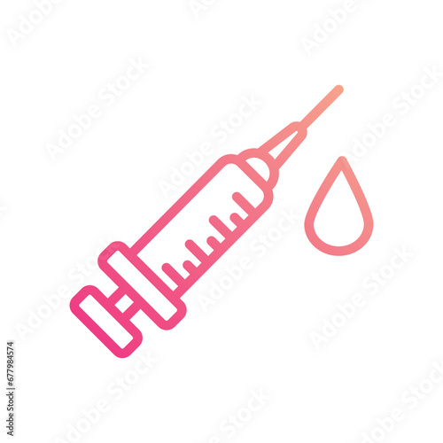 Injection icon isolate white background vector stock illustration.