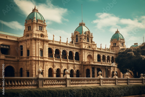 The old state parliament building on a morning