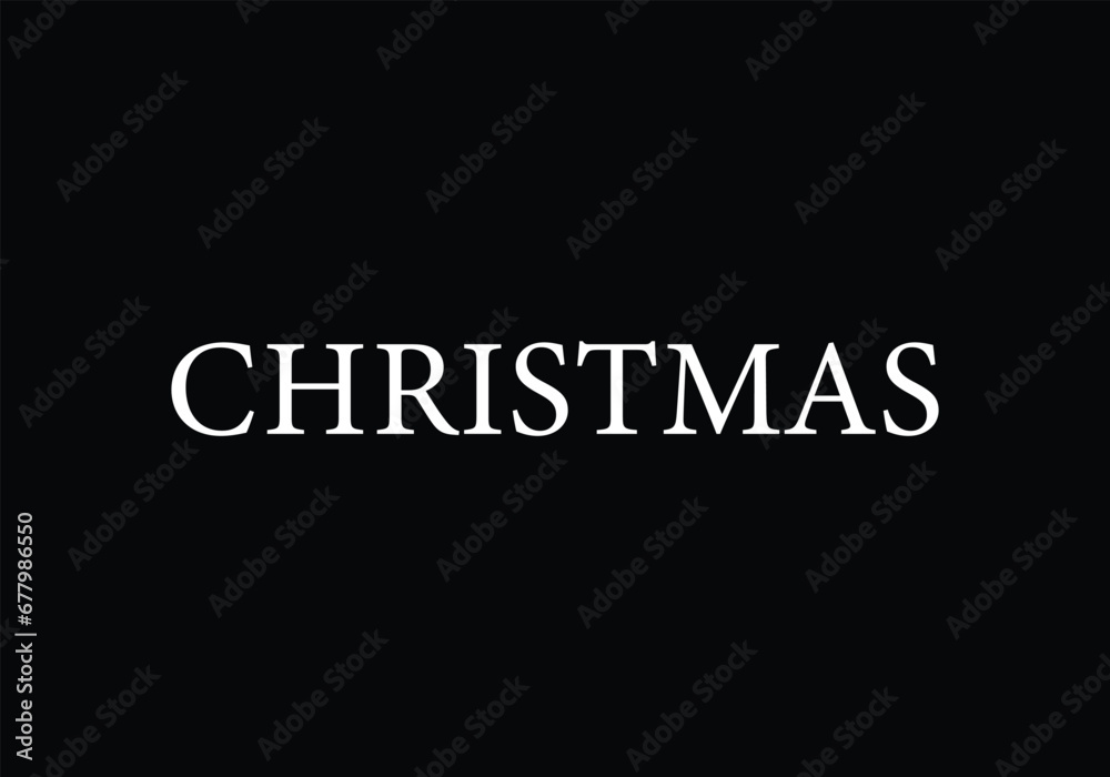 Christmas stylish text design illustration