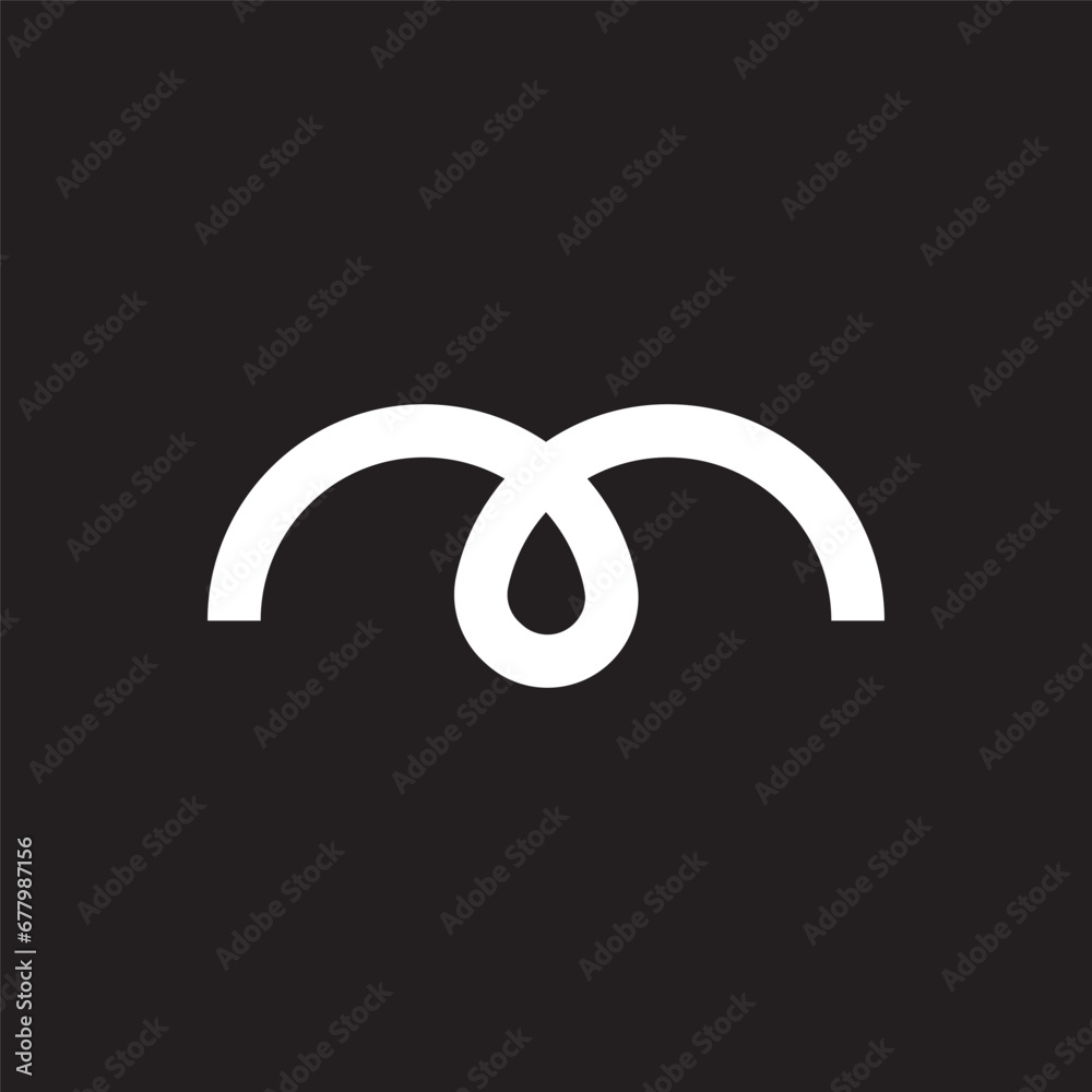 letter M feminim logo simple design. letter M feminim logo simple design.