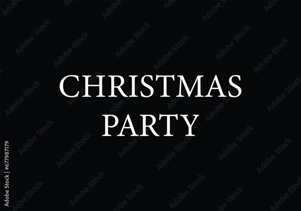 Christmas Party beautiful text illustration design