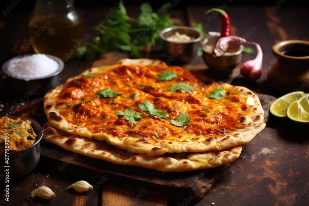 Homemade Indian roti chapati bread. Generative AI Homemade Indian roti chapati bread. Generative AI