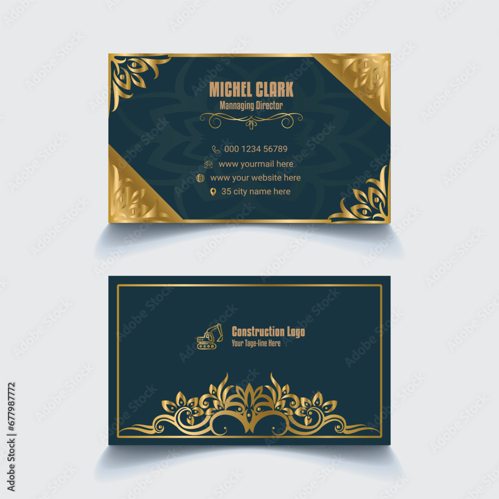 Naklejka premium Luxury Buisness Card Design Template