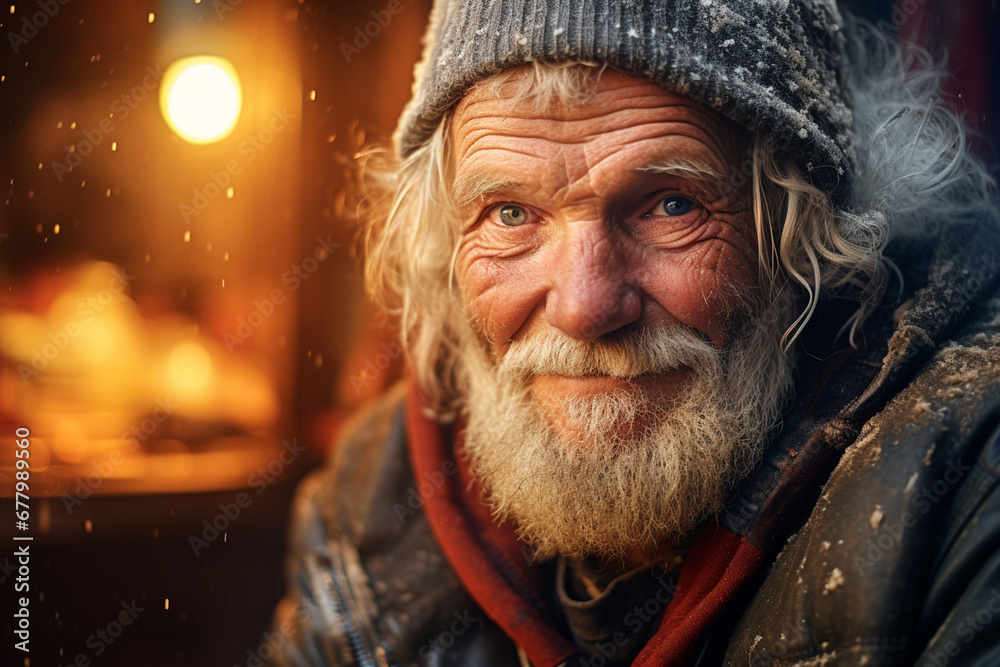 happy old man smiling in living room bokeh style background happy old man smiling in living room bokeh style background