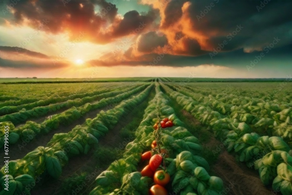 vegetables on a field