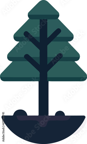 green christmas tree vector