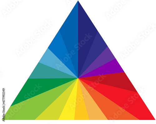 pyramide de couleurs arc-en-ciel 