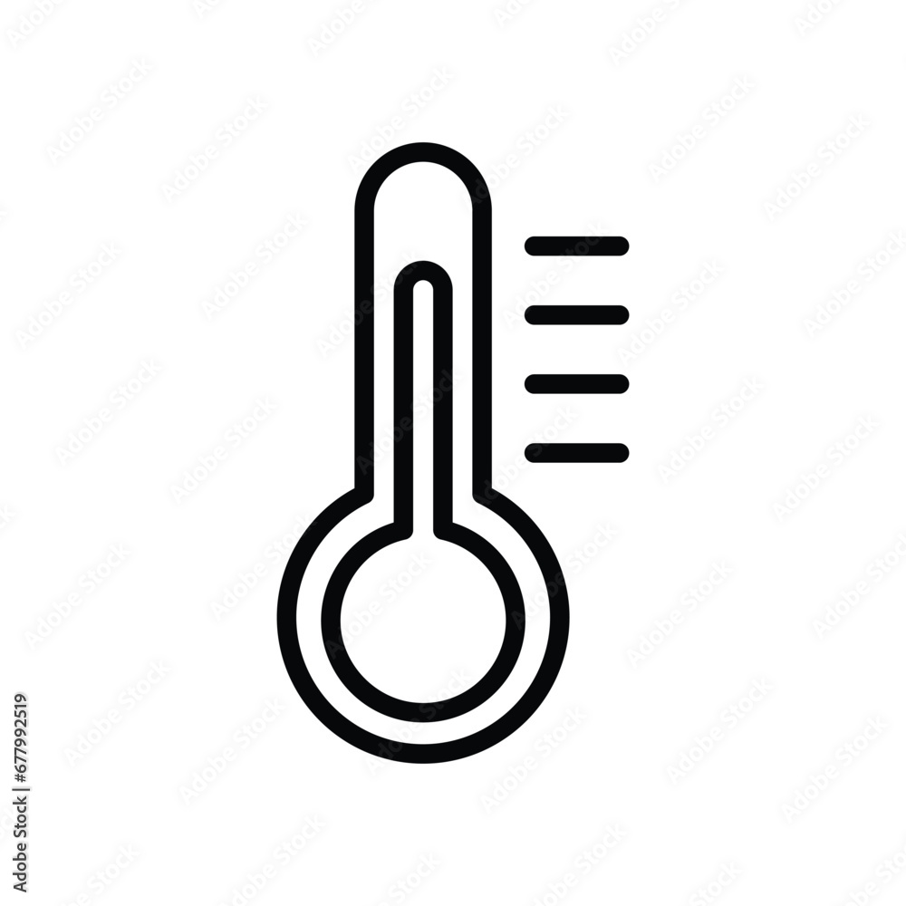 Thermometer icon isolate white background vector stock illustration. Thermometer icon isolate white background vector stock illustration.