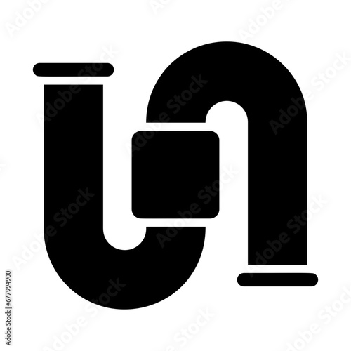 Tube, conduit, pipeline, tubing, channel icon and easy to edit.