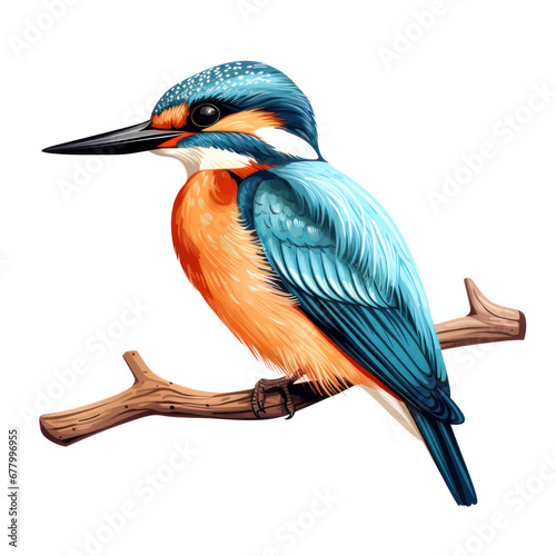 King fisher isolated on transparent background,transparency 