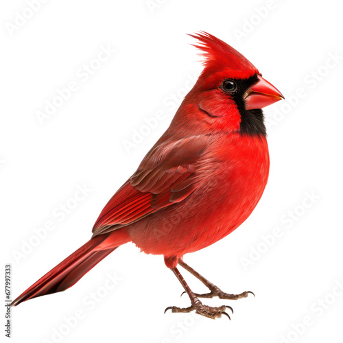 Northern Cardinal Bird,red bird isolated on transparent background,transparency 