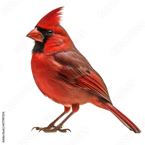 Northern Cardinal Bird,red bird isolated on transparent background,transparency  © SaraY Studio 